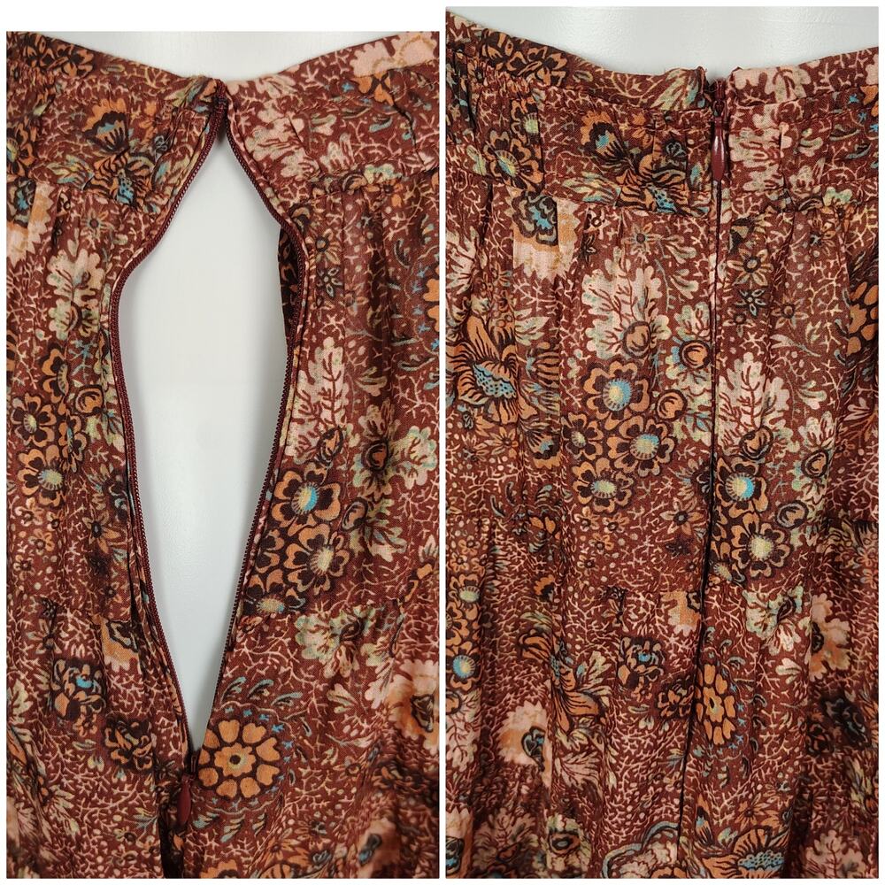 Ulla Johnson Midi Skirt Verity Tiered Floral Print Cotton Rosebud Peasant Size 2 - Picture 9 of 13